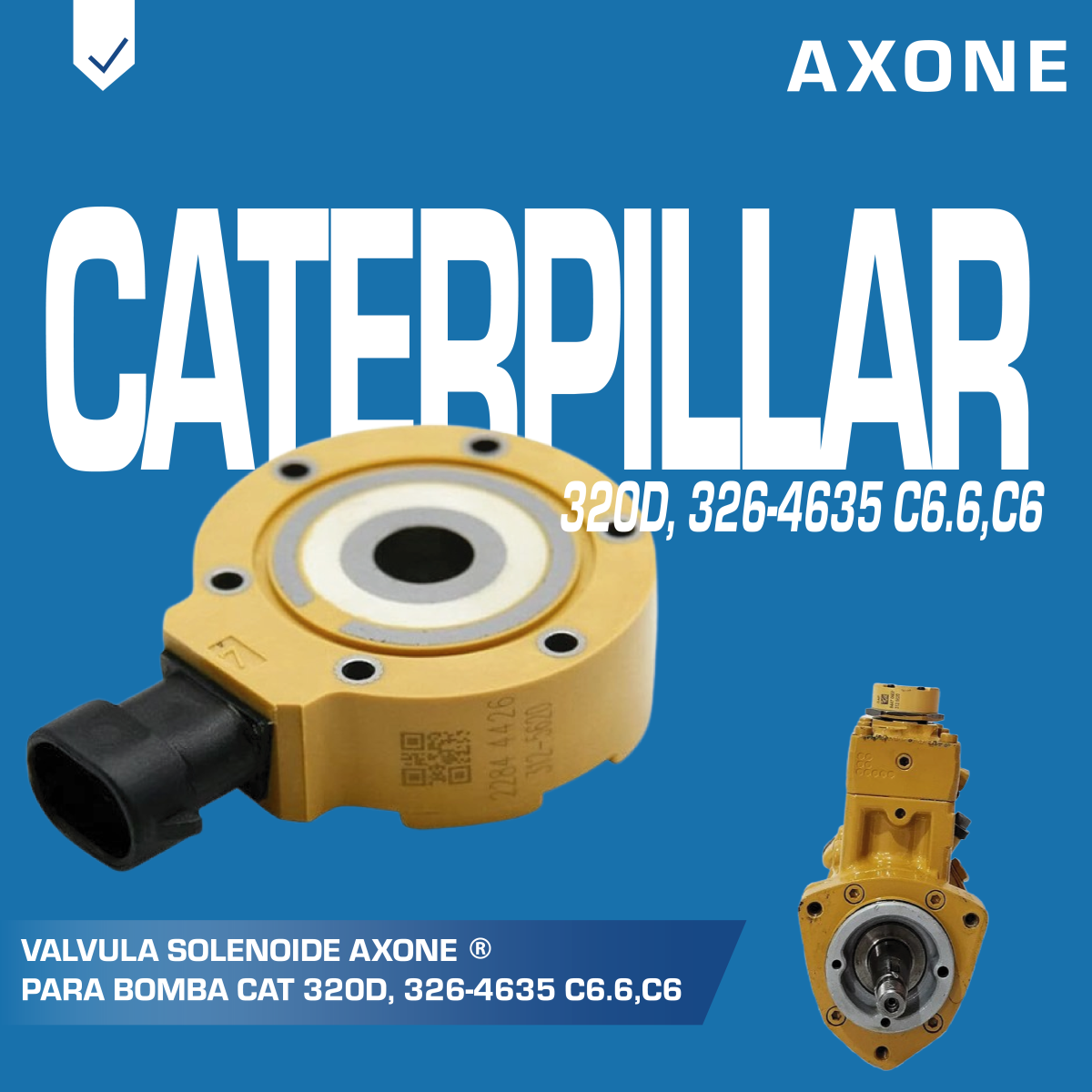 valvula solenoide 312 5620 para bomba cat 320d, 326 4635 c6.6,c6 valvula solenoide 312 5620 para bomba cat 320d, 326 4635 c6.6,c6