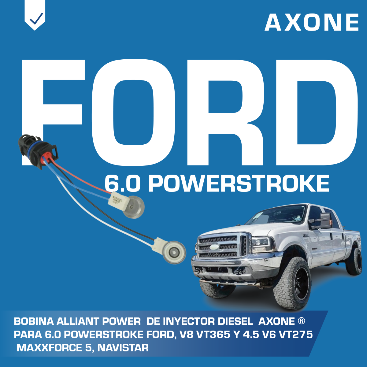 bobina alliant power ap21000 de inyector diesel para 6.0 powerstroke ford, v8 vt365 y 4.5 v6 vt275 maxxforce 5, navistar bobina alliant power ap21000 de inyector diesel para 6.0 powerstroke ford, v8 vt365 y 4.5 v6 vt275 maxxforce 5, navistar