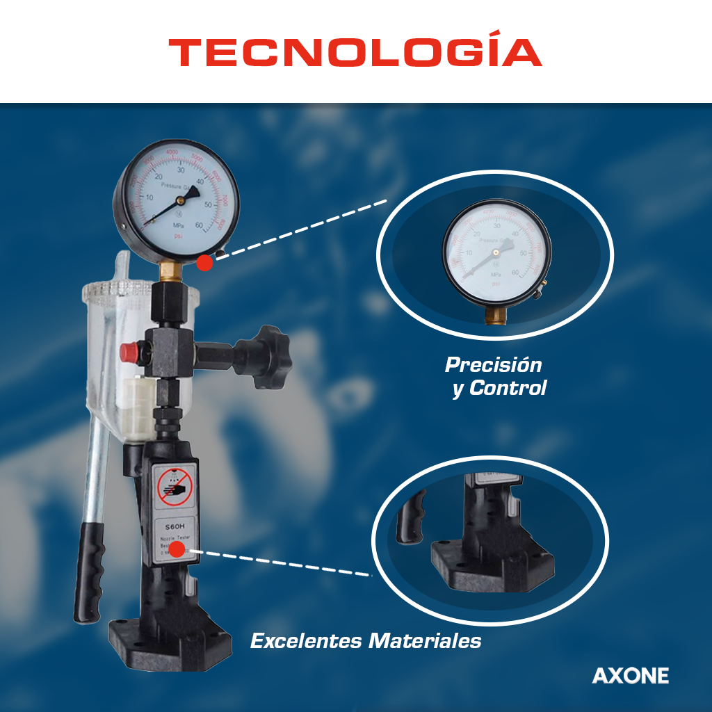 probador manual de inyectores y toberas crt012, 0 400 bar/0 6000 psi probador manual de inyectores y toberas crt012, 0 400 bar/0 6000 psi