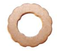 arandela de cobre 6000210, 7,00x14,5x1,50mm