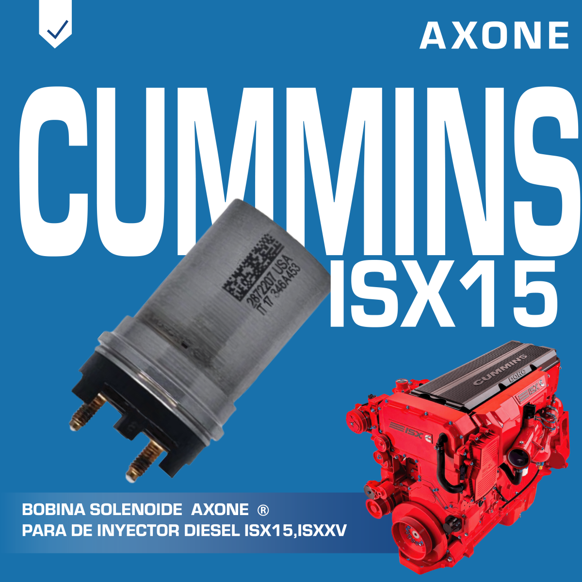 bobina solenoide 2872209 de inyector diesel isx15, isxxv bobina solenoide 2872209 de inyector diesel isx15, isxxv